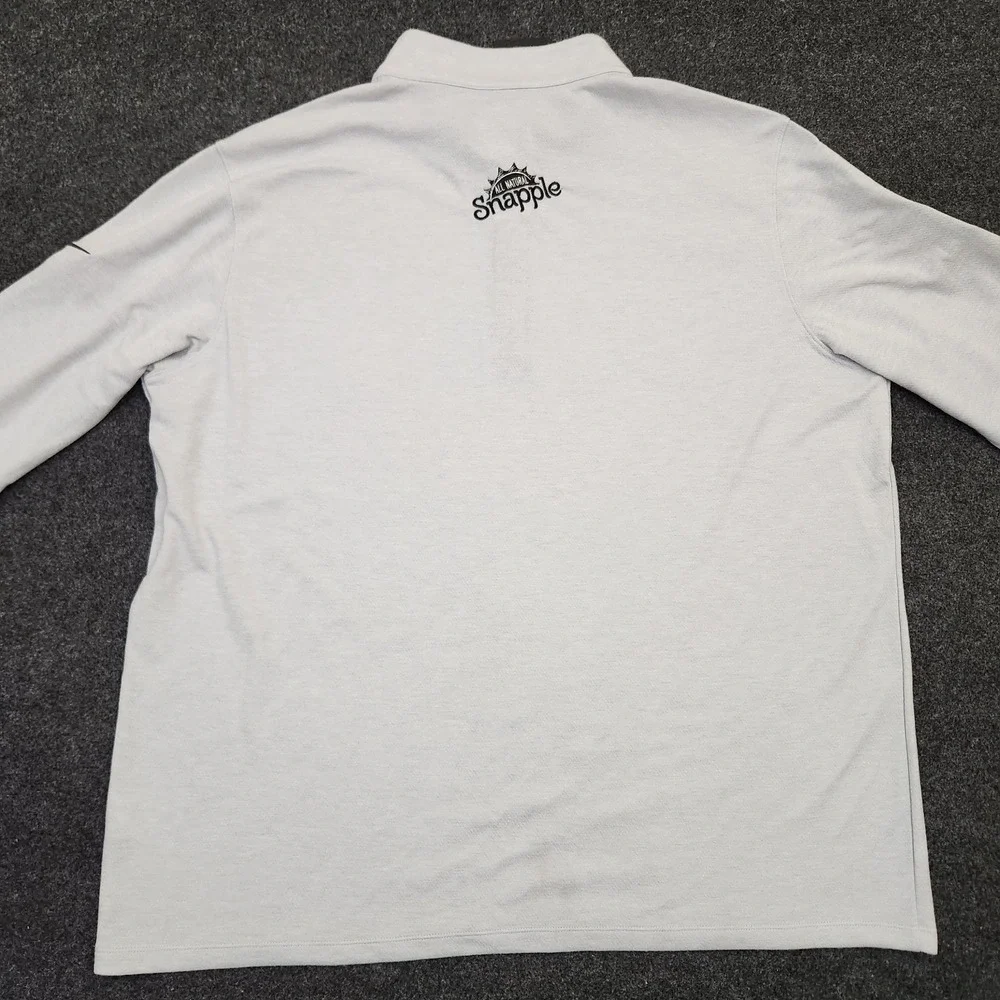 Nike Men's XXL Light Gray Dri-FIT Victory Half-Zip Golf Pullover Snapple Logo
